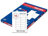 FIS FSLA16-100 Multi-Purpose Label - 105 x 37mm, White (Pack of 100) x 14