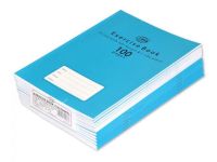 FIS FSEB4LP100N Four Line 1 Side Plain Exercise Book, 100 Pages (Pack of 12)