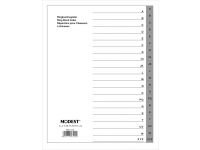 Modest Ms 155 A-Z Tab Plastic Divider - A4, Grey (Pack of 15)