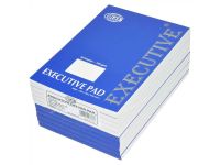 FIS FSPDEXA5PL Executive Writing Pad Plain - A5, 50 Sheets (Pack of 10)