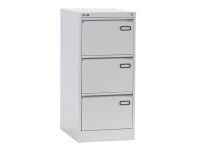 Rexel RXL 303ST Filing Cabinet - 3 Drawers, Light Grey