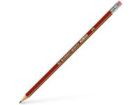 Faber Castell FCl2001HB Dessin Black Lead Pencil With Eraser, HB (Pack of 12)