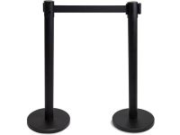 Heavy Duty 3 feet Control Stanchions Retractable 6.25 ft. Belt Barrier (Pack of 1 Set)