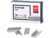 Deli E0012S 26/6 Staple Pins Box 1000-Pieces, Silver