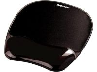Fellowes 9112101 Crystals Gel Mouse Pad and Wrist Support - Black