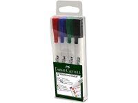 Faber-Castell 4 Whiteboard Markers with Slim Fine-tip (156072) - (Pack of 4)