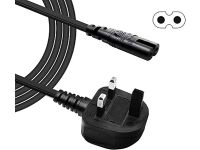 BENSN 2 Pin Mains Power Lead Figure 8 IEC C7 Cable for Samsung LG Sony Sharp LED TV, PS4 PS3 and HP ENVY/OfficeJet, Canon Brother, Dymo LabelWriter Printer （1.2m / 5FT）