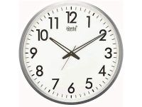 Tiokkss Wall Clock (32cm x 32cm x 2cm, White Dial and Silver Rim)