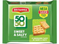 Britannia 50-50 Sweet & Salty Biscuits 71G, Pack of 12