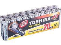 TOSHIBA Long-lasting Vibration resistance High Power Alkaline AA (Pack of 20)