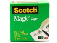 Scotch 3M Scotch Magic Tape 810 19mm, Transparent