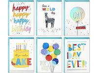 Hallmark Birthday Cards Assortment, 24 Cards with Envelopes