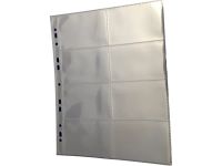 FIS FSHOTCR1 Trading Card Album Sleeves - 8 Pockets, Clear, 10 Sheets