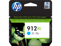 HP 912XL High Yield Original Ink Cartridge, Cyan (3YL81AE)