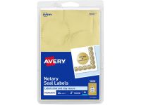 Avery AVE05868 Writing & Printing Paper for Inkjet Printer - 2" Diameter, Gold, 44 Labels