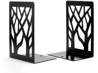 Metal Bookends for Heavy Books & Shelves - Black, 1 Pair