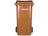 Sulo Top Cutting Plastic Recycle Bin with Wheels - 240 Liter, Brown