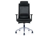 MAZ MF 09898 High Back Executive Chair - Leather, Black