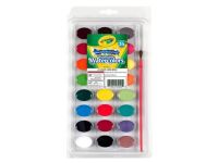 Crayola Washable Watercolors with Paint Brush, 24 Colors