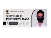 Dada Disposable 3-Layer Protective Mask, Black (Pack of 50)