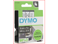 DYMO S0720680 D1 41913 Label Tape, Black on White, 9 mmx7m