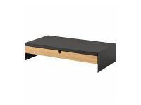 Elloven Monitor stand with drawer, anthracite, black