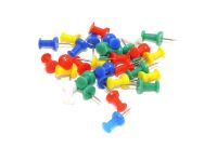 EPL E503 Color Push Pins, Assorted Color (Pack of 30)