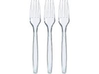 ADY Heavy Duty Disposable Fork - Transparent, 50 Forks x (Box of 40)