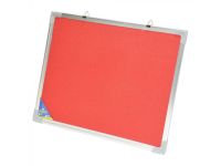 FIS FSGNF90150RE Fabric Board with Aluminium Frame - 90 x 150cm, Red