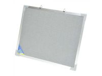 FIS FSGNF90150GY Fabric Board with Aluminium Frame - 90 x 150cm, Grey