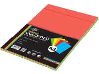 FIS FSPWA3P5C100 Premium Assorted Color Photocopy Paper - 80gsm, A3, 100 Sheets