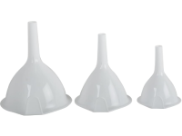 Prestige Plastic White Funnel - Pack of 3