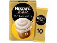 Nescafe Gold Latte Vanilla Coffee, 18.5 Grams x 10 Sachets