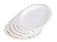 Hotpack Biodegradable Plate - Round, 9", White (Pack of 25)