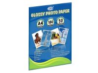 FIS FSPAGP18050 Inkjet Glossy Paper - 180gsm, A4, White, 50 Sheets/Pack