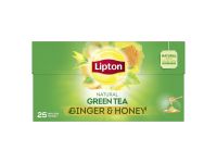  Lipton Green Tea Ginger & Honey Enveloped Teabags, 1.5g x 25 Bags 