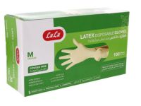 Lulu Powder Free Latex Disposable Gloves, Medium (Pack of 100)