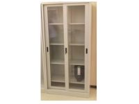 MAZ MF 0245 Full Height Glass Sliding Door Cabinet - 1850()H x 900(W( x 440(D)mm, Grey