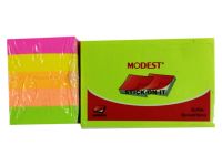 Modest MS6560N Stick On It Post It Pads -  2" x 3", Neon Colors, 5 Pads / Pack