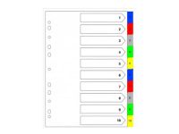 Modest MS210 Plastic Divider With Numbers, 1-10 Color Tabs, A4 (Pack of 25)