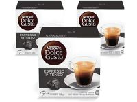 Nescafe Dolce Gusto Espresso Intenso Coffee, 3 x 16 Capsules (48 Cups)