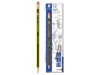 Staedtler Noris HB2 Pencil With Eraser Tip (Pack of 12)