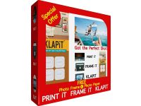 KLAPiT Limited Offer - Free White Photo Frame & Photo Paper with KLAPiT 4 Pieces Pack
