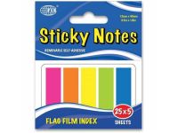 30 Piece Fis Flag Film Index - Imprinted, 12x45 Mm, 5 Colors, 125 Sheets 