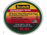 Scotch 3/4 in. W x 66 ft. L Green Vinyl Electrical Tape Model 54007108511