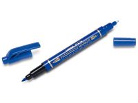Pentel N75W Twin Tip Permanent Marker, Blue (Pack of 12)