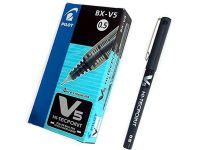 Pilot Roller Ball Pen, BX-V5, Hi-Tecpoint, 0.5MM, Black, 12 Pcs/Pack