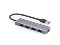 CM219 50985 UGREEN 4-Port USB 3.0 Hub + Powered by USB-C, Metal Plated Shell, Ultra Slim