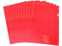 Modest MS310 Glass Clear PP L Folder - 180 Micron, A4, Red (Pack of 100)