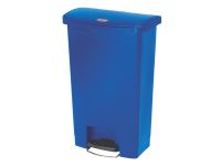 Rubbermaid 1883593 Slim Jim Step-On Resin Front Step Container - 50 Liter, Blue